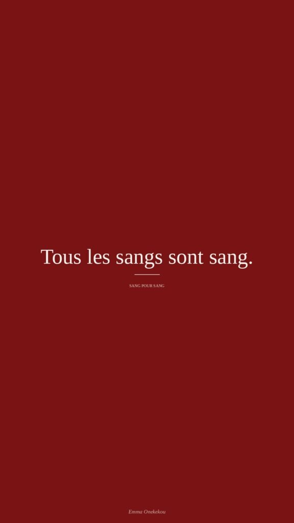 Sang pour sang — 2026